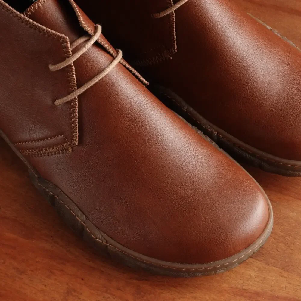 El Naturalista Boots Mens SZ EU 41 US 8.5 Brown Turtle Vegan Chukka Casual Ankle